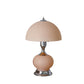 HomeRoots 24” Crackle Glass Table Lamp in Pale Pink Finish