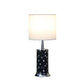 HomeRoots 24” Dark Tones Metal Table Lamp With Glass Mosaic Finish
