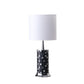 HomeRoots 24” Dark Tones Metal Table Lamp With Glass Mosaic Finish
