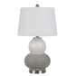 HomeRoots 24” Grey Ceramic Pear Table Lamps in Set of Two