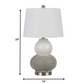 HomeRoots 24” Grey Ceramic Pear Table Lamps in Set of Two