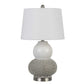 HomeRoots 24” Grey Ceramic Pear Table Lamps in Set of Two