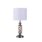 HomeRoots 24” Jeweltone Metal Table Lamp With Glass Mosaic Finish