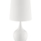 HomeRoots 24" Minimalist Table Lamp With Touch Switch in White Finish