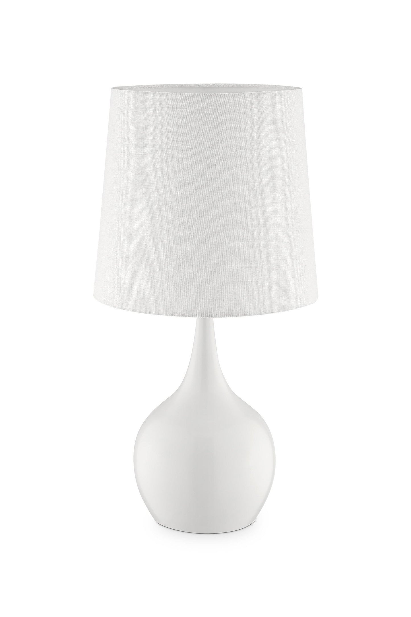 HomeRoots 24" Minimalist Table Lamp With Touch Switch in White Finish