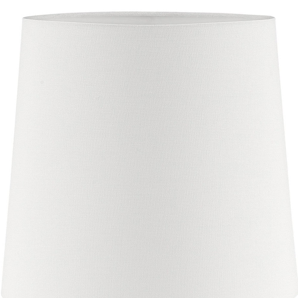 HomeRoots 24" Minimalist Table Lamp With Touch Switch in White Finish