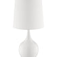 HomeRoots 24" Minimalist Table Lamp With Touch Switch in White Finish