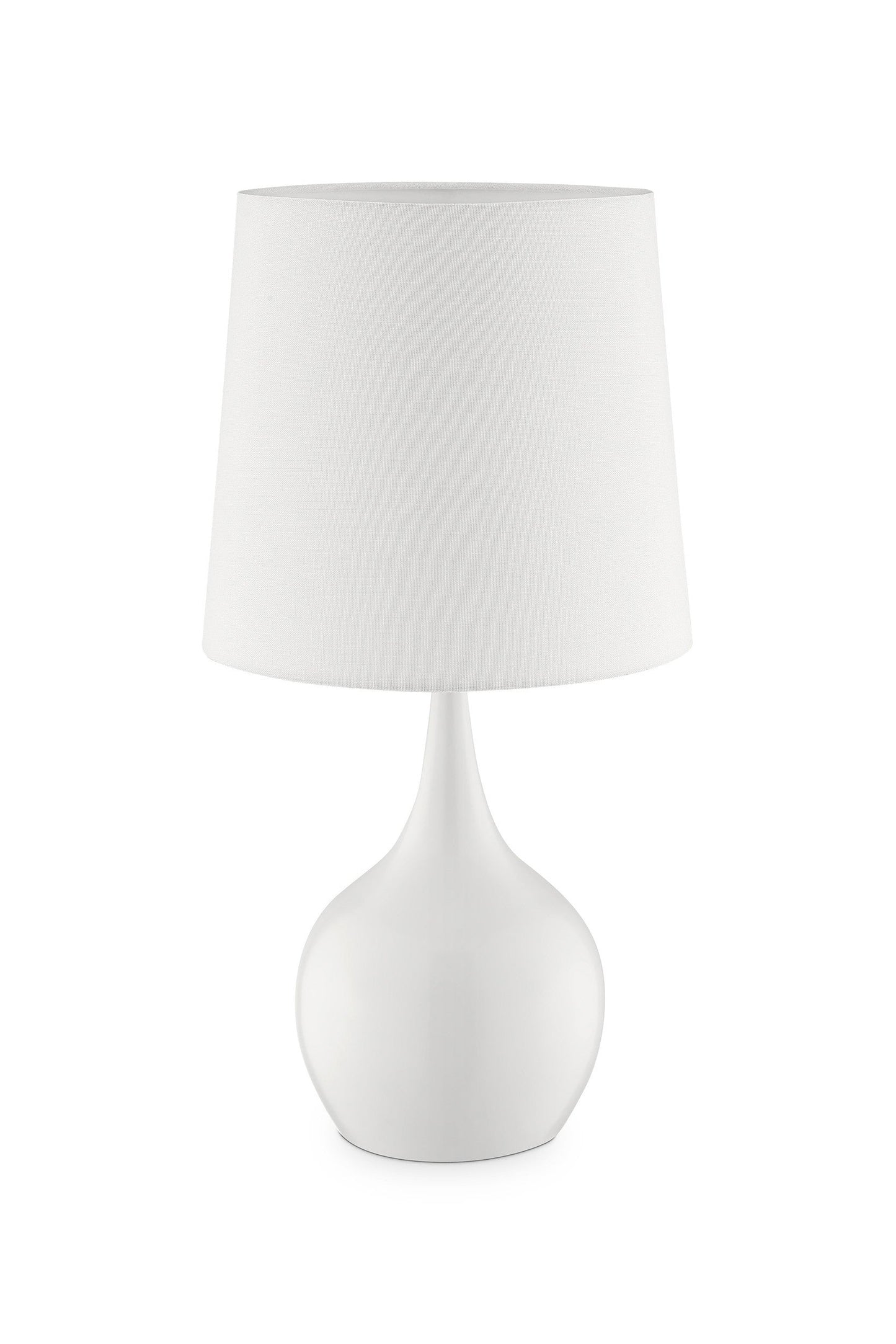 HomeRoots 24" Minimalist Table Lamp With Touch Switch in White Finish