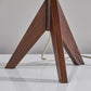 HomeRoots 24" Solid Wood Tripod Floor Lamp With Brown Drum Shade