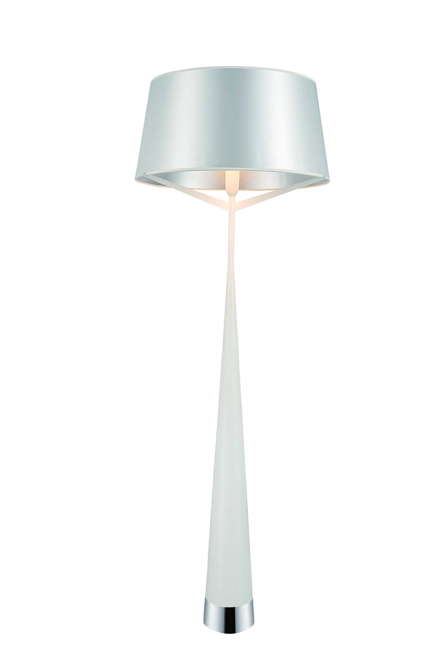 HomeRoots 24" x 24" x 67" Carbon Floor Lamp in White Finish