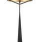 HomeRoots 24" x 24" x 67" Steel Floor Lamp in Black Finish