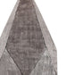 HomeRoots 25" Gray and Black Faceted Table Lamp With Pink Drum Shade