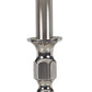 HomeRoots 25" Nickel Metal Bedside Table Lamp With White Bell Shade