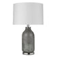 HomeRoots 25" Polished Nickel Table Lamp With White Empire Shade