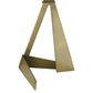 HomeRoots 25" Table Lamp With White Rectangular Shade in Brass Metal Finish
