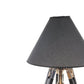 HomeRoots 26" Black Metal Tripod Table Lamp With Black Shade