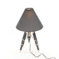 HomeRoots 26" Black Metal Tripod Table Lamp With Black Shade