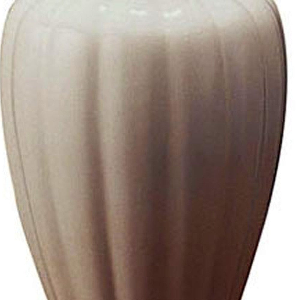 HomeRoots 26" Gold Bedside Table Lamp With Off White Empire Shade