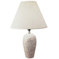 HomeRoots 26” Iris Urn Bedside Shape Table Lamp With Empire Shade in Ivory Finish