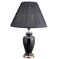 HomeRoots 26” Stylish Black Ceramic Urn Shape Table Lamp With Gold Base Finish