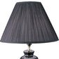 HomeRoots 26” Stylish Black Ceramic Urn Shape Table Lamp With Gold Base Finish