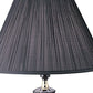 HomeRoots 26” Stylish Black Ceramic Urn Shape Table Lamp With Gold Base Finish