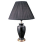 HomeRoots 26” Stylish Black Ceramic Urn Shape Table Lamp With Gold Base Finish
