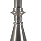 HomeRoots 26” Traditional Metal Table Lamp With White Shade in Brushed Nickel Finish