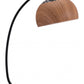HomeRoots 27" Black Bedside Table Lamp With Brown Dome Shade