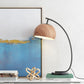 HomeRoots 27" Black Bedside Table Lamp With Brown Dome Shade