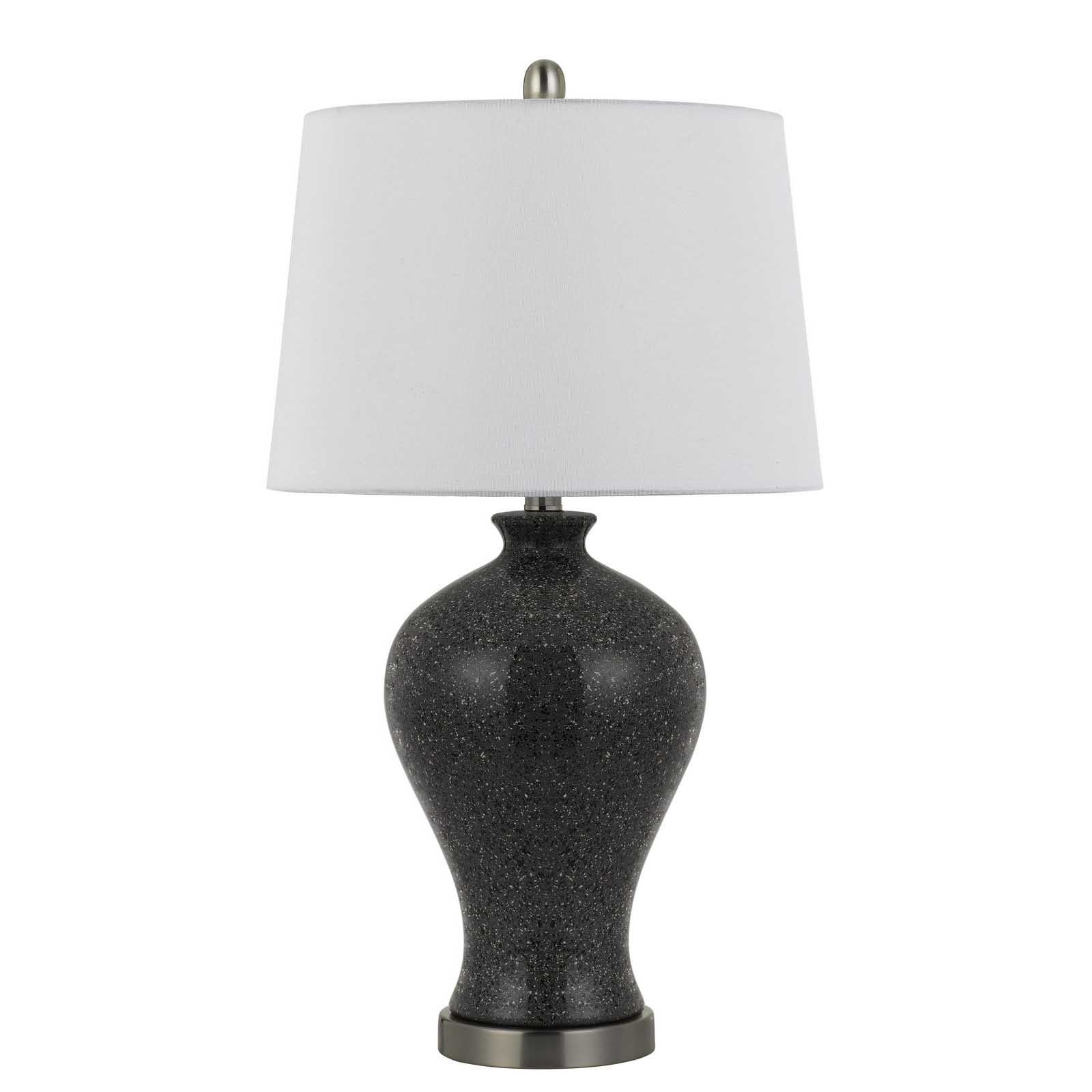 HomeRoots 27” Ceramic And Marble Table Lamps in Set of Two