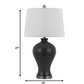 HomeRoots 27” Ceramic And Marble Table Lamps in Set of Two