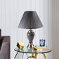 HomeRoots 27" Silver and Dark Gray Table Lamp with Dark Gray Shade