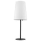 HomeRoots 27" Table Lamp With White Empire Shade and Black Metal Finish