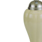 HomeRoots 27" Table Lamp With White Shade in Silver and Ivory Finish