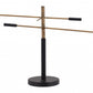 HomeRoots 28" Adjustable Table Lamp With Black and Gold Finish