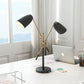 HomeRoots 28" Adjustable Table Lamp With Black and Gold Finish