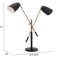HomeRoots 28" Adjustable Table Lamp With Black and Gold Finish