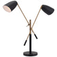 HomeRoots 28" Adjustable Table Lamp With Black and Gold Finish