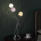 HomeRoots 28” Modern Three Light Floral Metal Table Lamp