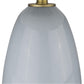HomeRoots 29" Column Table Lamp With White Drum Shade in Brass Metal Finish