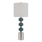 HomeRoots 29" Modern Blue Metal Table Lamps in Set of Two