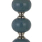 HomeRoots 29" Modern Blue Metal Table Lamps in Set of Two