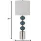 HomeRoots 29" Modern Blue Metal Table Lamps in Set of Two