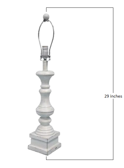 HomeRoots 29" Standard Table Lamp in White Finish