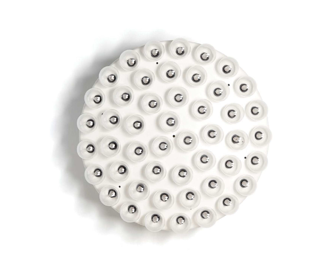 HomeRoots 29" x 29" x 7" Metal Pendant Lamp With White Glass Finish