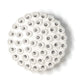 HomeRoots 29" x 29" x 7" Metal Pendant Lamp With White Glass Finish