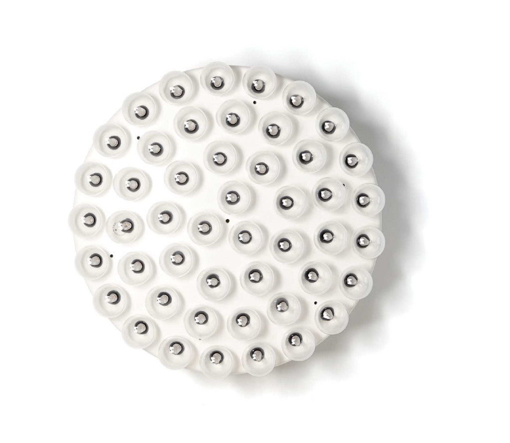 HomeRoots 29" x 29" x 7" Metal Pendant Lamp With White Glass Finish