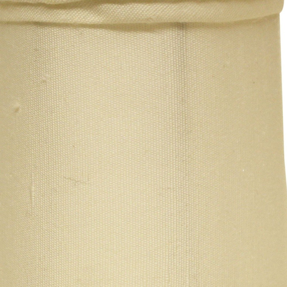 HomeRoots 3" Ivory Slanted Chandelier Tissue Shantung Lampshades in Set of 6