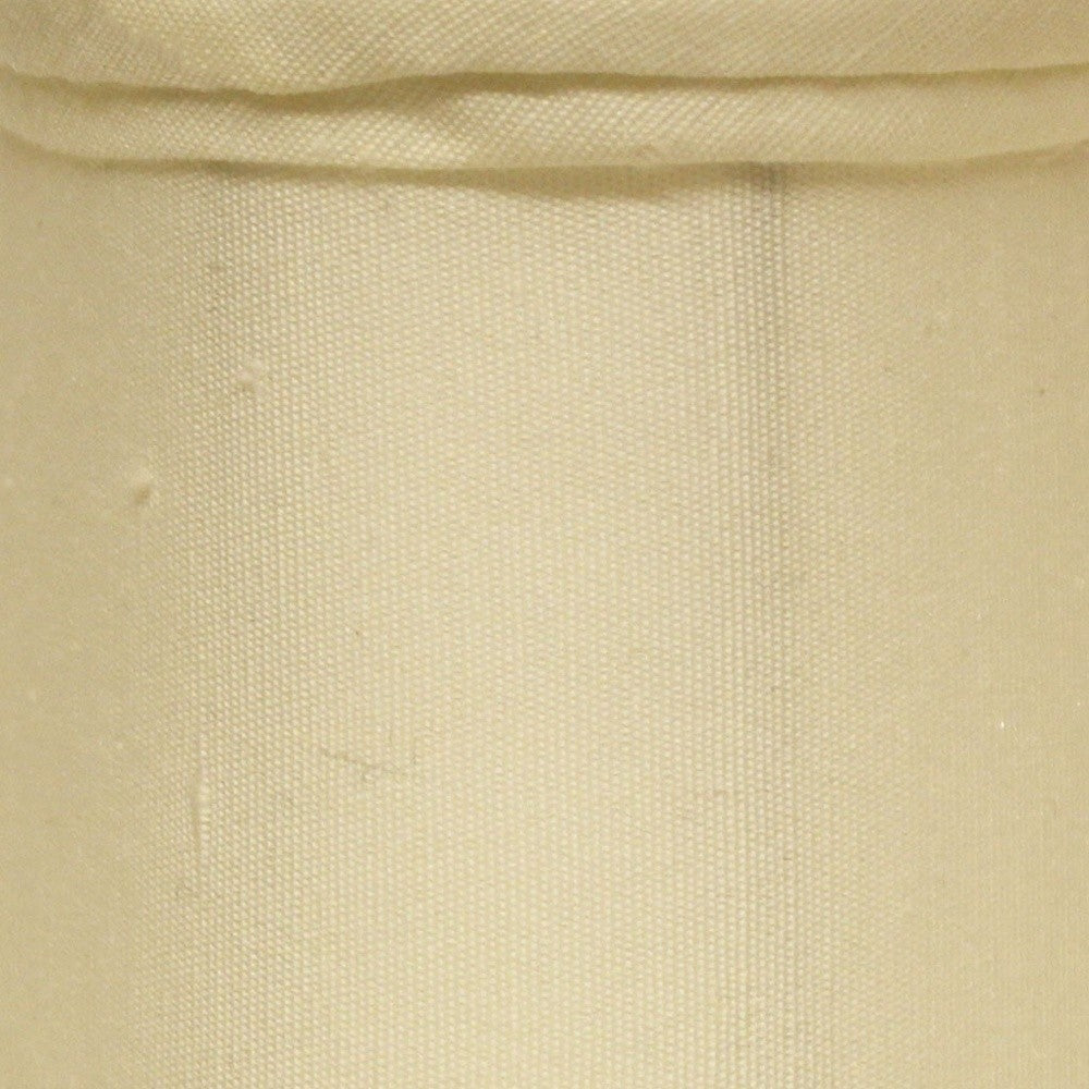HomeRoots 3" Ivory Slanted Chandelier Tissue Shantung Lampshades in Set of 6